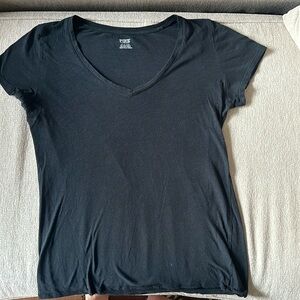 PINK Black V Neck T-Shirt